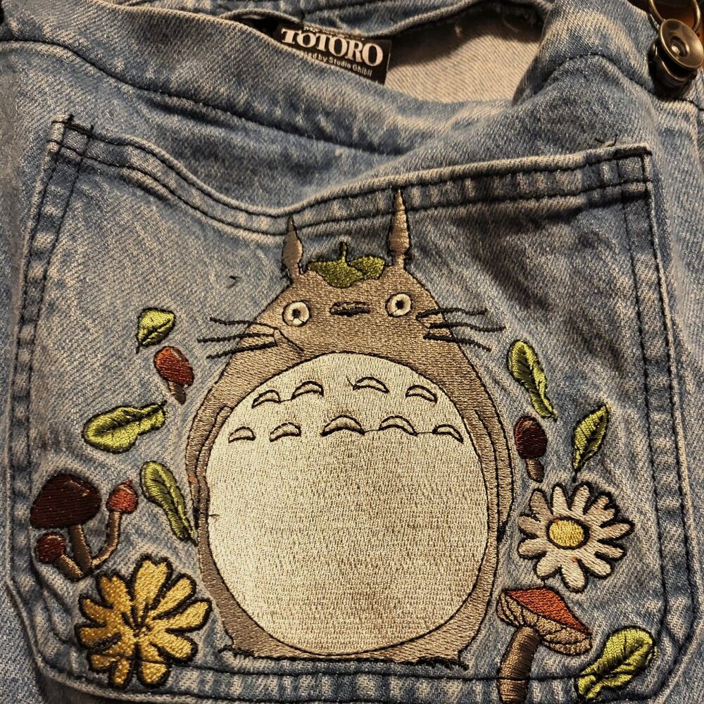 My Neighbor Totoro Sz 24 Denim Overalls W/ Embroidery *Out Of Stock* Ghibli